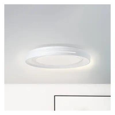 Brilliant LED stropní svítidlo Barty, bílá/chrom, Ø 48,5 cm, CCT, kov