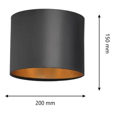 HELam Stínidlo Alba, Ø 20 cm, E27, černá/zlatá
