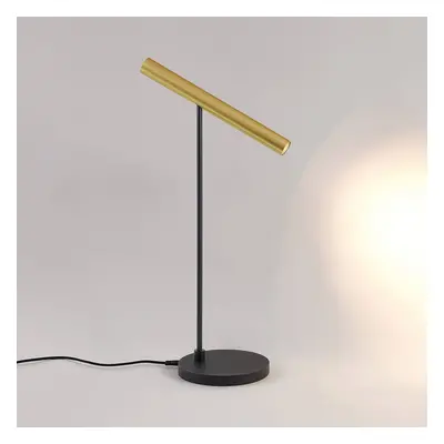 Molto Luce Stolní lampa Molto Luce LED Meyjo T, černá/zlatá, hliník