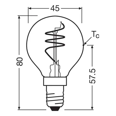 OSRAM OSRAM LED Vintage P40 E14 4,9W 922 Spiral Filament gold dim