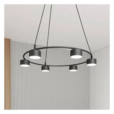 EMIBIG LIGHTING Závěsné svítidlo Starlit, 6 světel, Ø 64 cm, černá, kov, GX53