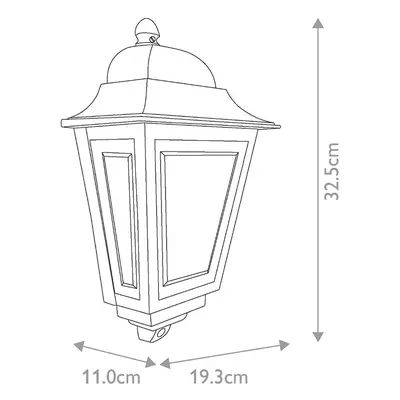 Elstead Venkovní nástěnné svítidlo Deco Lane, bronz, lucerna, hliník, IP44