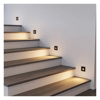 Molto Luce Molto Luce LED vestavné svítidlo Wall 68R SQ, černá, hliník, CCT