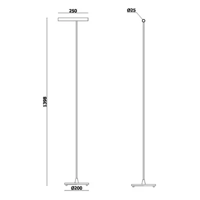 Molto Luce Stojací lampa Molto Luce LED Meyjo F, černá/zlatá barva, hliník