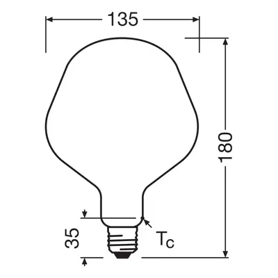 OSRAM OSRAM LED Vintage 1906 Big Apple E27 7,3W 2700K matná stmívatelná