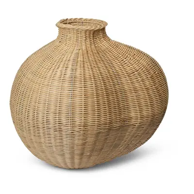 ferm LIVING ferm LIVING podlahová váza Bola, ratan, tkaná, výška 50 cm