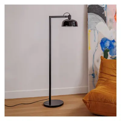 FARO BARCELONA Stojací lampa Tatawin, černá, ocel/sklo, výška 148 cm