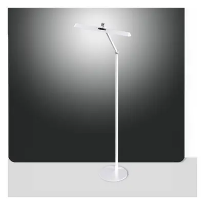 Fabas Luce LED stojací lampa Beba, bílá, výška 110 cm, CCT, stmívač