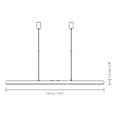 UMAGE Závěsná lampa LED UMAGE Hazel Branch, bílá/ocel, 150 cm