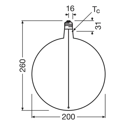 OSRAM OSRAM LED Vintage Big Globe E27 4,8W 818 žárovka kouřová tlumená