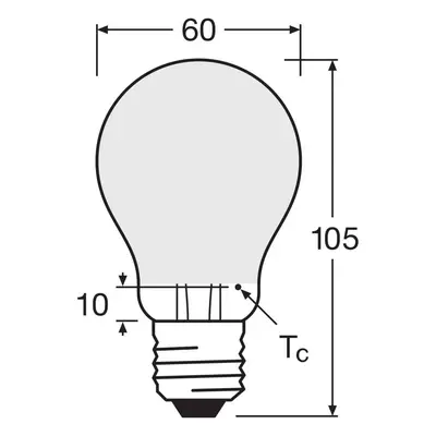 OSRAM OSRAM LED žárovka matná E27 6,5W 827 6ks