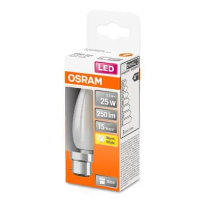 OSRAM OSRAM LED svíčka B22d 2,5W 2 700K matná