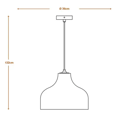 LEDVANCE LEDVANCE Kloboukové závěsné svítidlo, Ø 36 cm, hnědá barva, vlnitá lepenka