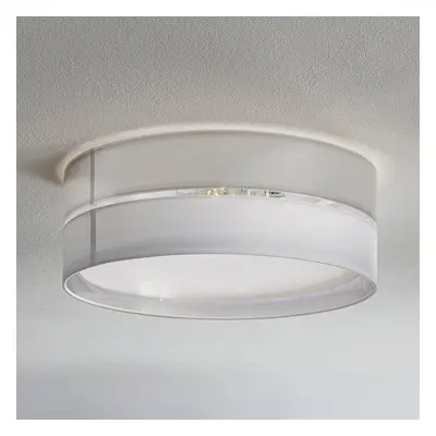 TK Lighting Stropní svítidlo Hilton, bílá/stříbrná, Ø 45 cm