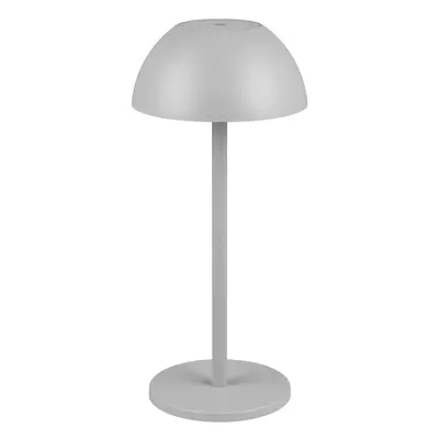 Reality Leuchten Stolní lampa Ricardo LED s dobíjením, šedá, výška 30 cm, plastová