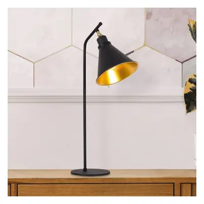 Opviq Sivani MR-608 stolní lampa, černá/zlatá, kov, výška 50 cm