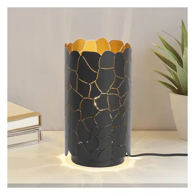 Lindby Stolní lampa Lindby Aralena, černá/zlatá, výška 26,5 cm