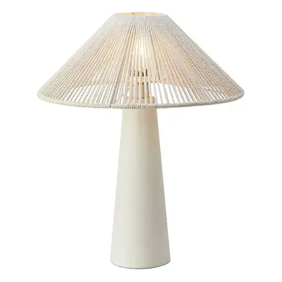 Markslöjd Stolní lampa Favoro, krémová, výška 50 cm, keramika, textil