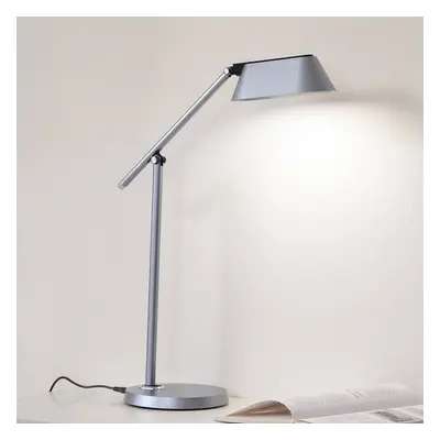 Lindby Stolní lampa Lindby LED Thies, šedá, ABS, výška 78 cm, stmívatelná