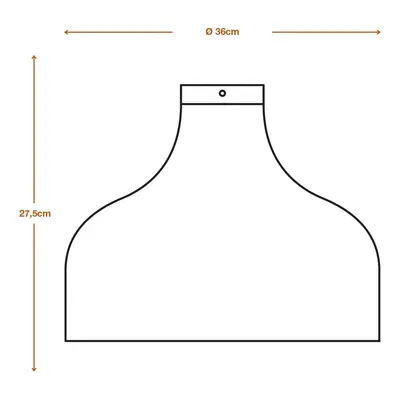 LEDVANCE LEDVANCE Kloboukové stropní svítidlo, Ø 36 cm, hnědá barva, vlnitá lepenka