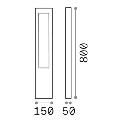 Ideallux Světlo na cestu Ideal Lux Vega, hnědé, hliník, výška 80 cm