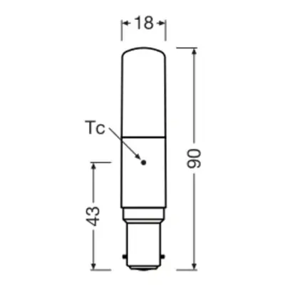 OSRAM Žárovka OSRAM LED Special T, B15d, 8 W, 2 700 K, stm.