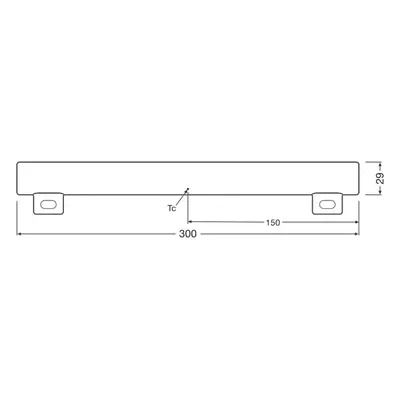 OSRAM Řadová lampa OSRAM LED S14s 3W trubice 2 700K 30cm matná tmavá