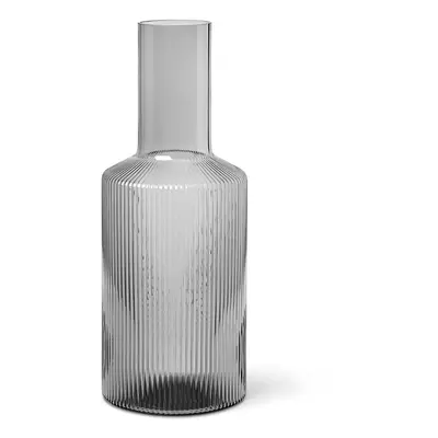 ferm LIVING ferm LIVING Ripple karafa, šedá, 1 l, sklo, foukané do úst