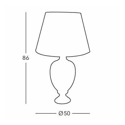 austrolux Stolní lampa KOLARZ Dauphin, krémová barva, výška 86 cm, keramika