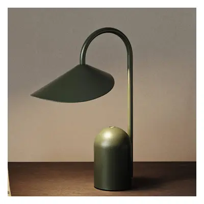 ferm LIVING ferm LIVING LED dobíjecí stolní lampa Arum, zelená, stmívatelná, IP44