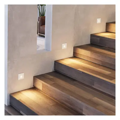 Molto Luce Molto Luce LED vestavné svítidlo Wall 68R SQ, bílé, hliník, CCT