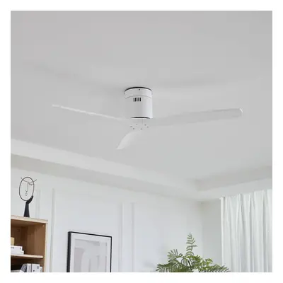 Lucande Stropní ventilátor Lucande Vindur, bílý, DC, tichý, Ø 132 cm