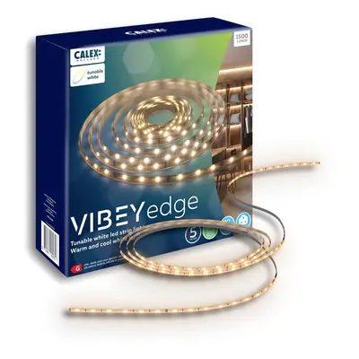 Calex Calex LED-Strip Vibey, délka 5 m, zástrčka, dálkové ovládání, CCT