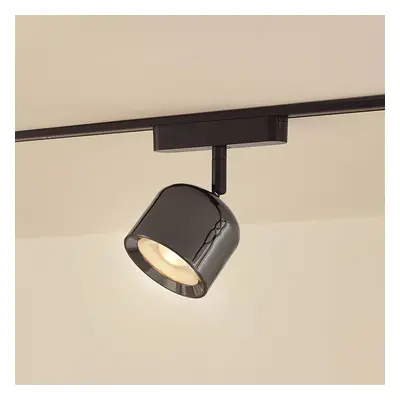 Lindby Lindby LED reflektor 48 V Lumaro, šedý, Ø 8,2 cm, hliník, stmívatelný