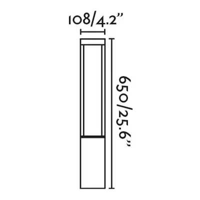 FARO BARCELONA Agra LED světlo na cestu, hnědá barva, hliník, výška 65 cm