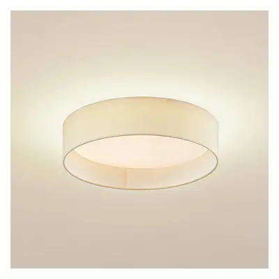 Lindby Lindby LED stropní svítidlo Eilif, tkanina, bílá, Ø 40 cm, CCT