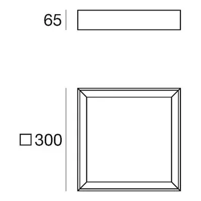 Linea Light Stropní svítidlo LED Tara Q, 30 x 30 cm, černá, 3 000 K, hliník