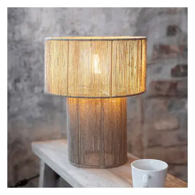 Markslöjd Stolní lampa Soga, přírodní, juta, výška 40 cm