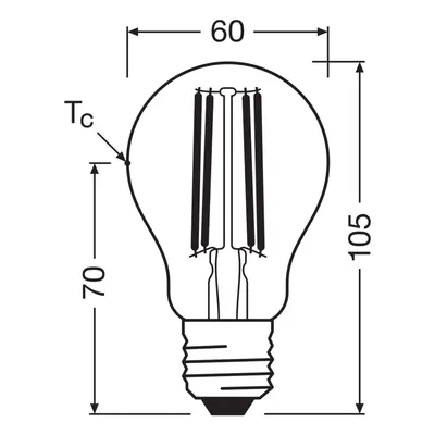 OSRAM OSRAM LED žárovka Filament E27 3,8W 4000K stmívatelná