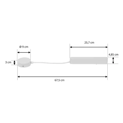 Lindby Lindby LED driver Lumaro, bílý, délka 67,5 cm, 100W