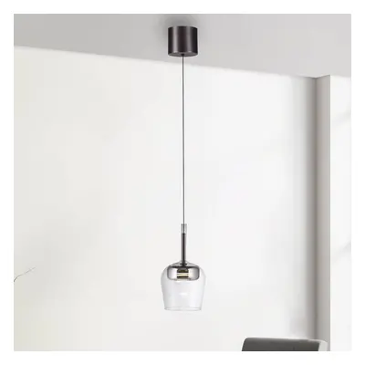 Q-Smart-Home Paul Neuhaus Smart LED závěsná lampa Q-Kon stříbrná Ø 21 cm