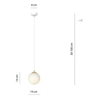 EMIBIG LIGHTING Závěsné svítidlo Royal, opálová bílá/bílá, sklo, E14