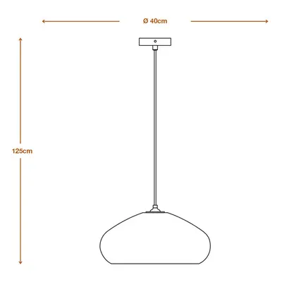 LEDVANCE LEDVANCE Závěsné svítidlo Drop, Ø 40 cm, hnědá barva, vlnitá lepenka, E27