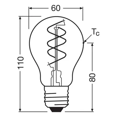 OSRAM OSRAM LED Vintage E27 8W 2 200K Spiral Filament gold dim