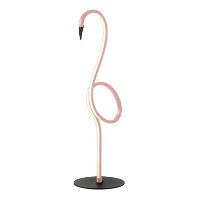 Elstead Stolní lampa LED Flamingo, růžová, kov, výška 50 cm