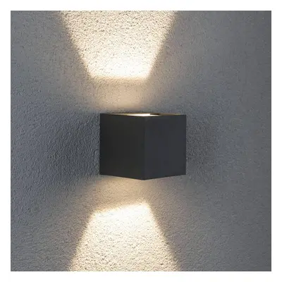 Paulmann Venkovní nástěnné svítidlo Paulmann Cybo LED, 2 700 K, 8 x 8 cm, šedé