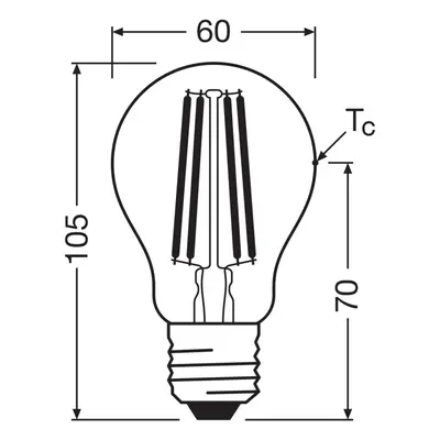 OSRAM OSRAM LED žárovka E27 2,2W s vláknem 4000K 470lm 2 balení