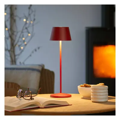 LOOM DESIGN LOOM DESIGN LED dobíjecí lampa na terasu Modi rubínově červená 36 cm CCT