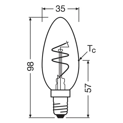 OSRAM OSRAM LED Vintage B28 E14 4,6W 927 Spiral Filament clear dim