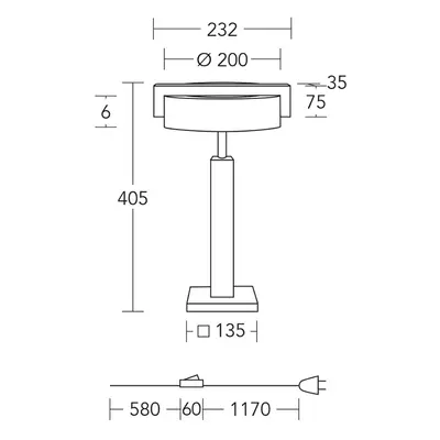 HerzBlut HerzBlut LED stolní lampa Talon, dřevo, stmívatelná